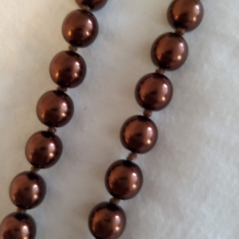 Brown pearls πΌ necklace - Picture 2 of 6